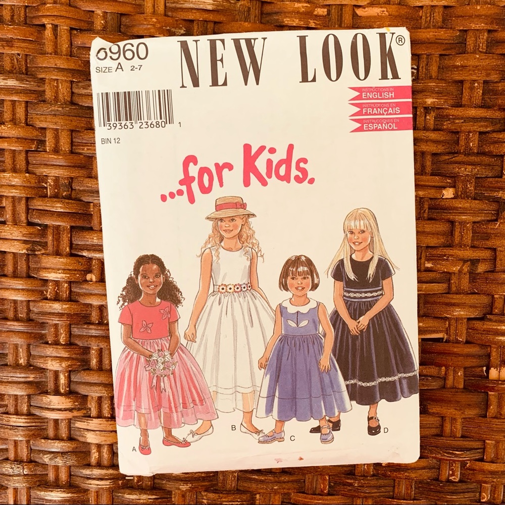 CLEARANCE New Look—#6960 Bin 12 (Flower Girl Dress) Kids Size A 2-7